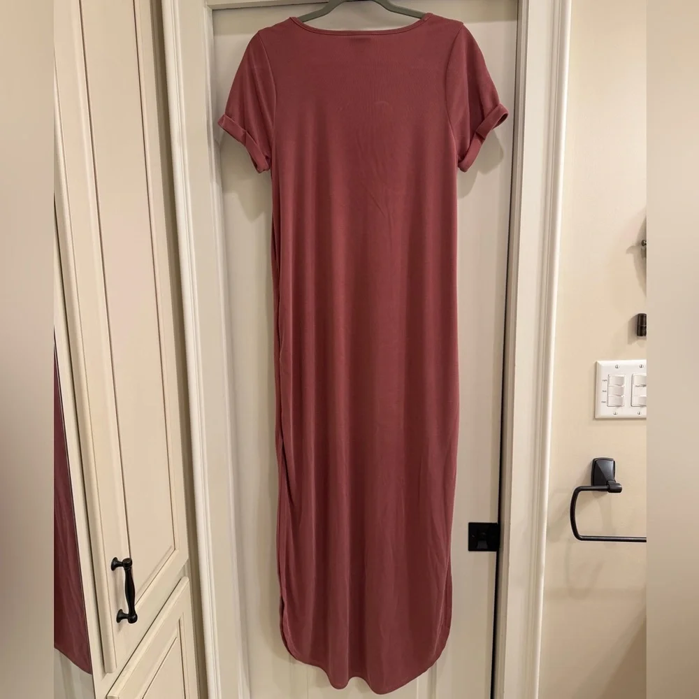 Daytrip Solid Maxi Dress (color: Terracotta) - Picture 7 of 8